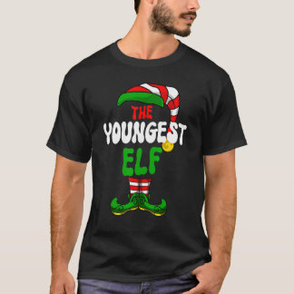 Youngest Elf Family Matching Group Merry Christmas Tシャツ