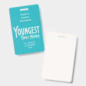 Youngest Family Member Family Reunion バッジ (表裏)