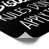 Youngest Sister Shirt Rules Don't Apply To Me Funn ポスター (角)