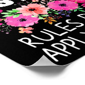 Youngest Sister Shirt Rules Don't Apply To Me Matc ポスター (角)