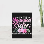 Youngest Sister Tee Rules Don't Apply To Me Funny  カード (正面)