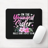 Youngest Sister Tee Rules Don't Apply To Me Funny マウスパッド (マウス)