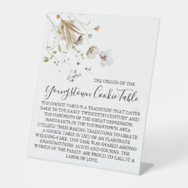 YOUNGSTOWNクッキーテーブル結婚の署名 台座サイン