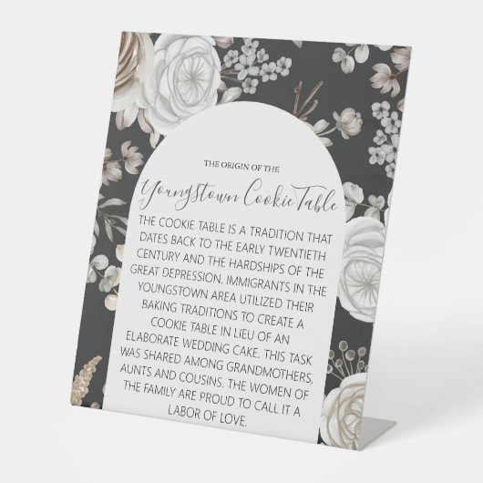 YOUNGSTOWN COOKIE TABLE結婚のサイン 台座サイン (正面)