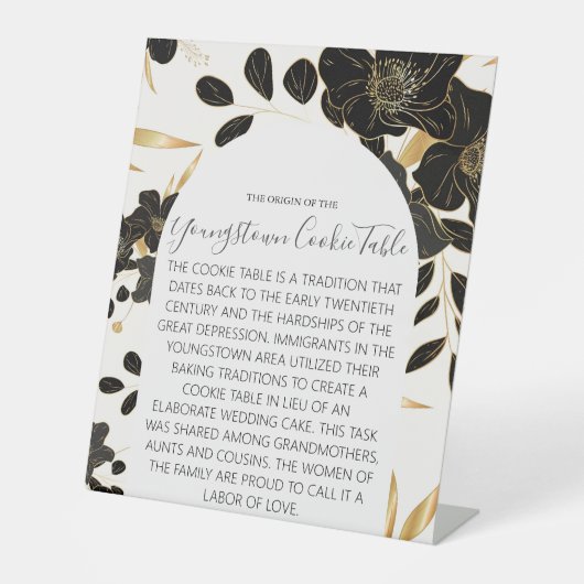 YOUNGSTOWN COOKIE TABLE結婚のサイン 台座サイン (正面)