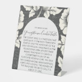 YOUNGSTOWN COOKIE TABLE結婚のサイン 台座サイン (正面)