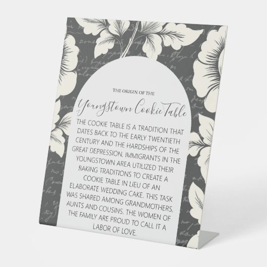 YOUNGSTOWN COOKIE TABLE結婚のサイン 台座サイン (正面)