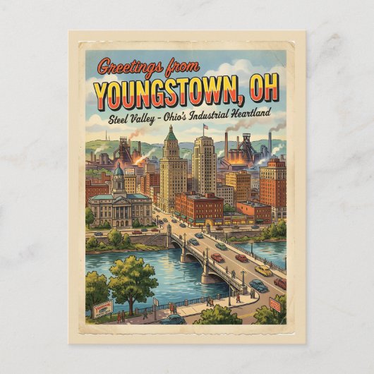 Youngstown OH からこんにちは ポストカード (正面)