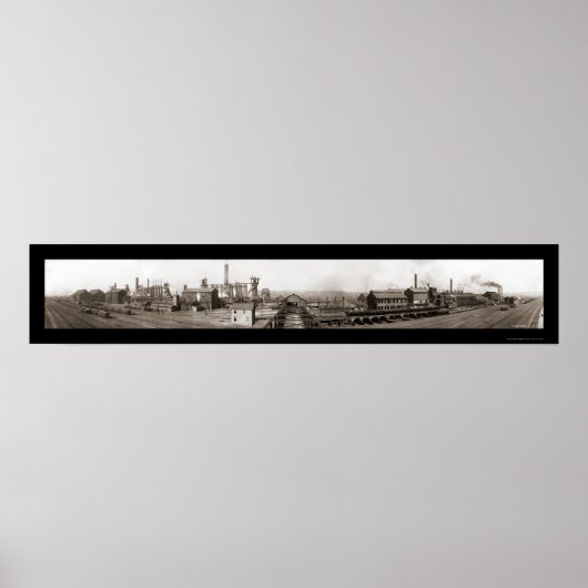 Youngstown OH Steel写真1910 ポスター (正面)