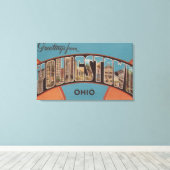 Youngstown, Ohio – 大きな文字のシーン2 キャンバスプリント (インサイチュ (ウッドフロア))