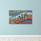 Youngstown, Ohio – 大きな文字のシーン キャンバスプリント (インサイチュ (ウッドフロア))