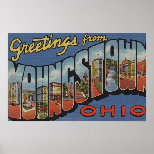 Youngstown, Ohio – 大きな文字のシーン ポスター (正面)