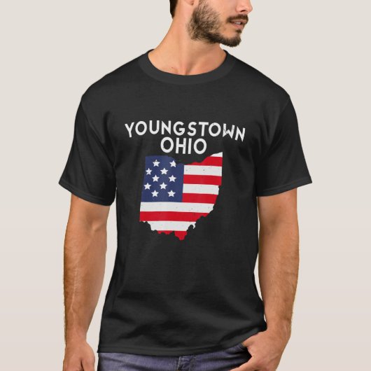 Youngstown Ohio USA州アメリカトラベルオハイオアン Tシャツ (正面)