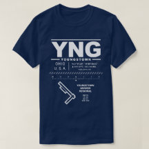 Youngstown Warren地域空港YNG Tシャツ