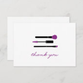 Younique Thank You Noteメイクアップブラシ ノートカード (正面/裏面)