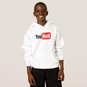 YouNoobの子供のHanes ComfortBlendのフード付きスウェットシャツ (正面フル)