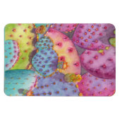 YOUR写真テンプレートまたはカラフルデザートサボテン マグネット (横)