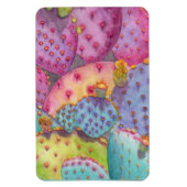 YOUR写真テンプレートまたはカラフルデザートサボテン マグネット (縦)