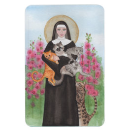 YOUR写真テンプレート- St. Gertrude with Cats Saint マグネット