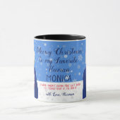 Your おもしろい Cat In Uggy Christmas Sweater写真 マグカップ (中央)