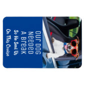 Your おもしろい Dog Photo Cabin Door Cruise Ship マグネット (横)