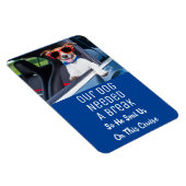 Your おもしろい Dog Photo Cabin Door Cruise Ship マグネット (右側)