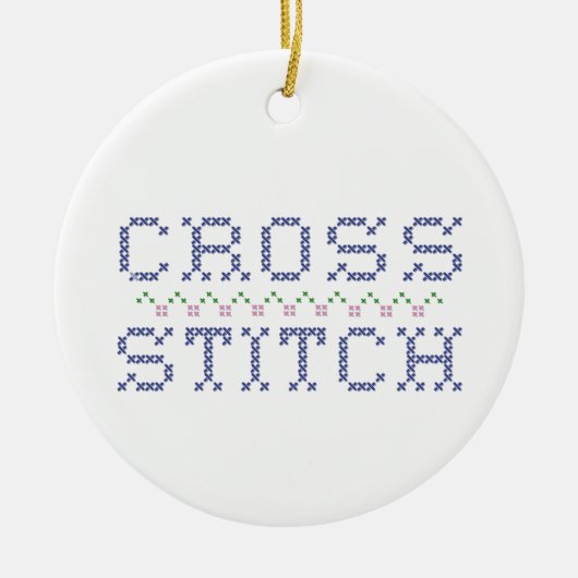 Your カスタマイズ Cross Stitchオーナメント セラミックオーナメント (正面)