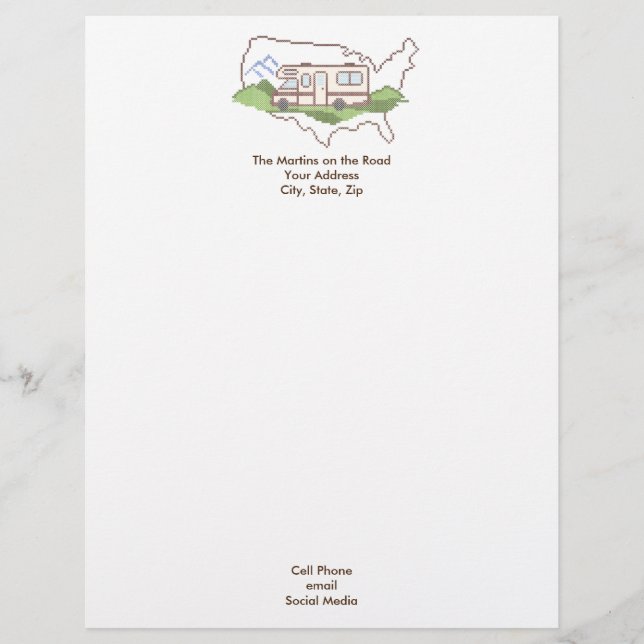 Your カスタマイズ Road Trip USA Letterhead レターヘッド (正面)