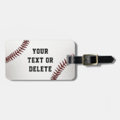 YOUR パーソナライズされた TEXTと野球のラゲッジタグ ラゲッジタグ (正面横)