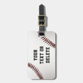 YOUR パーソナライズされた TEXTと野球のラゲッジタグ ラゲッジタグ (正面縦)