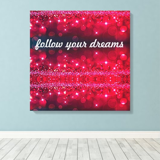 Your 後を追 Dreamsさくらんぼスパークルキャンバス印刷 キャンバスプリント (インサイチュ (ウッドフロア))