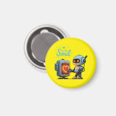 Your 救 Soul Cute Robot Holdingハート – 未来派 マグネット (正面/裏面)