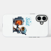 Your 救 Soul Cute Robot Holdingハート – 未来派 Case-Mate iPhoneケース (裏面 (横))