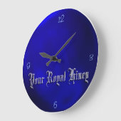Your 王室の Hiney - 王室の Blue Wall Clock ラージ壁時計 (傾斜)