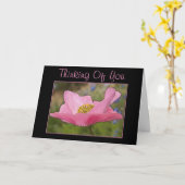 Your 考える Pink Poppy Flower Photograph カード (黄色い花)