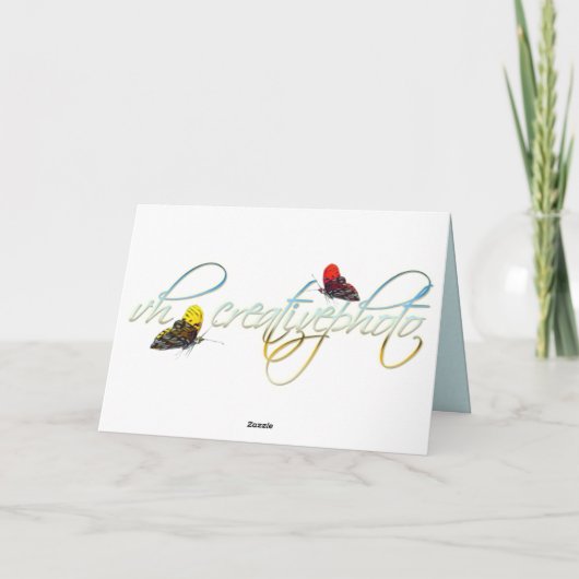 Your 考え Greeting Card with Butterfly カード (裏面)