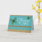 Your 考え Greeting Card with Butterfly カード (黄色い花)