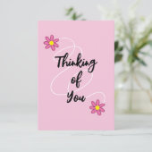 Your 考え Pink Greeting Card サンキューカード (スタンド正面)