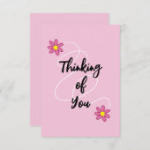 Your 考え Pink Greeting Card サンキューカード (正面/裏面)