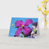 Your 考え Purple Clematis Greeting Card カード (黄色い花)