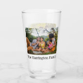 YOUR 2枚の写真と名前カスタム付け印刷ガラス タンブラーグラス (裏面)