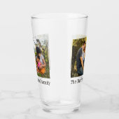 YOUR 2枚の写真と名前カスタム付け印刷ガラス タンブラーグラス (右)