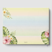 Your 3 Photosかわいいフローラ赤ちゃんシャワー ゲストブック (裏面)