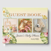 Your 3 Photosかわいいフローラ赤ちゃんシャワー ゲストブック (正面)