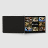 YOUR 4フォトコラージュと文字サファリゲームロッジ ゲストブック (全面)