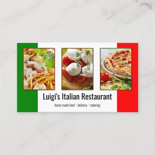 Your 4 Photos イタリアン Restaurant 名刺 (正面)