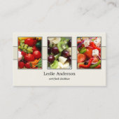 Your 4 Photos DiettitianまたはNutrionist エレガント 名刺 (正面)