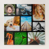 Your 9 Photo Jigsaw Puzzle Collage Framed Black ジグソーパズル (縦)