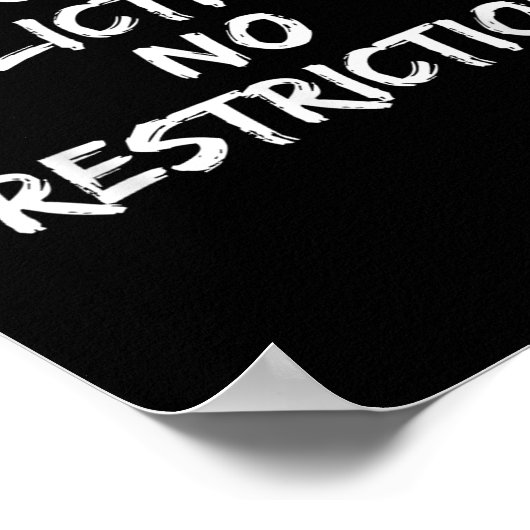 Your Affliction Is No Restriction Motivational Quo ポスター (角)