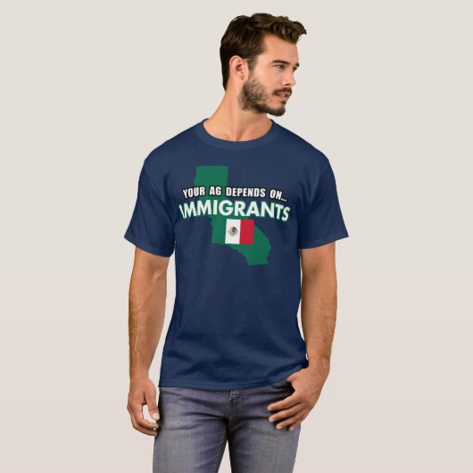 Your AG Depends on Immigrants Tシャツ (正面フル)
